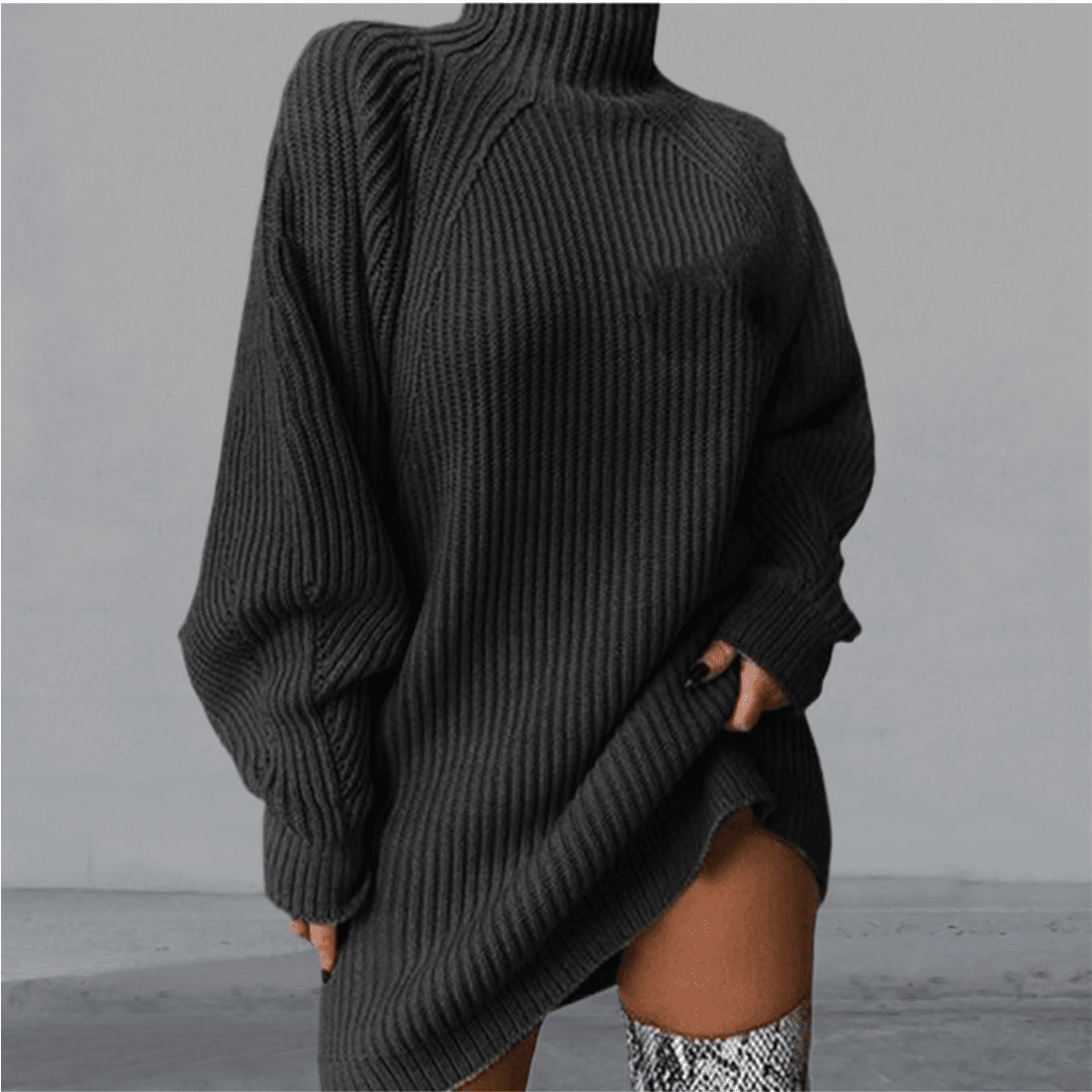 Rena | Oversized komfort-trøje med rullekrave